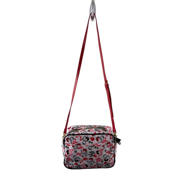 Hello Kitty Y2K All Over Character Print Purse White Red Black Crossbody Bag - Picture 4 of 15